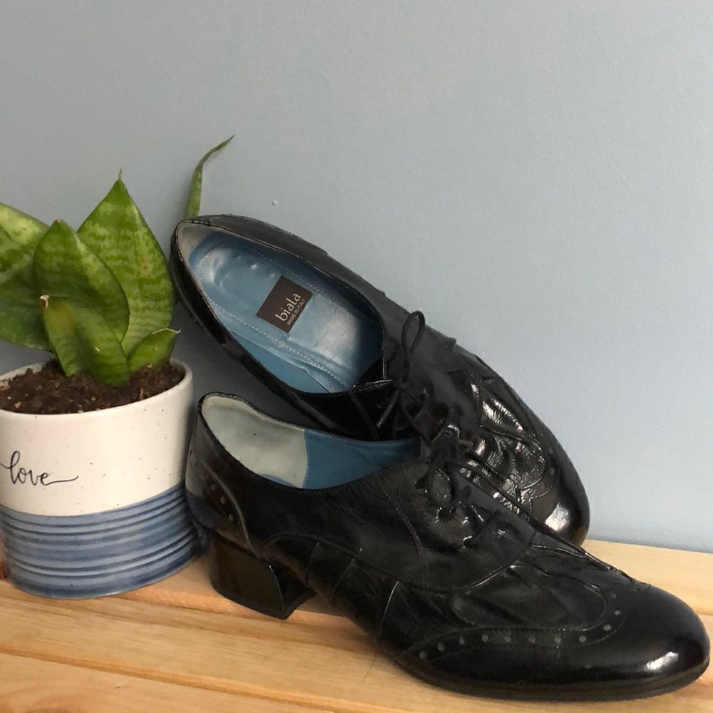 Vintage Biala / Italy Black Leather Dress Shoe